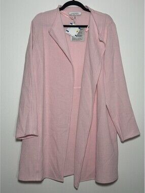 Kasper Pink open-front cardigan jacket Size Extra Large NWT